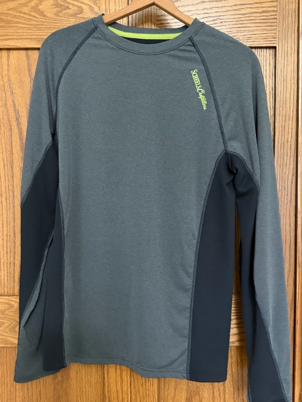 Scheels Comfort Men’s Long Sleeve Top - Charcoal with Black Panels